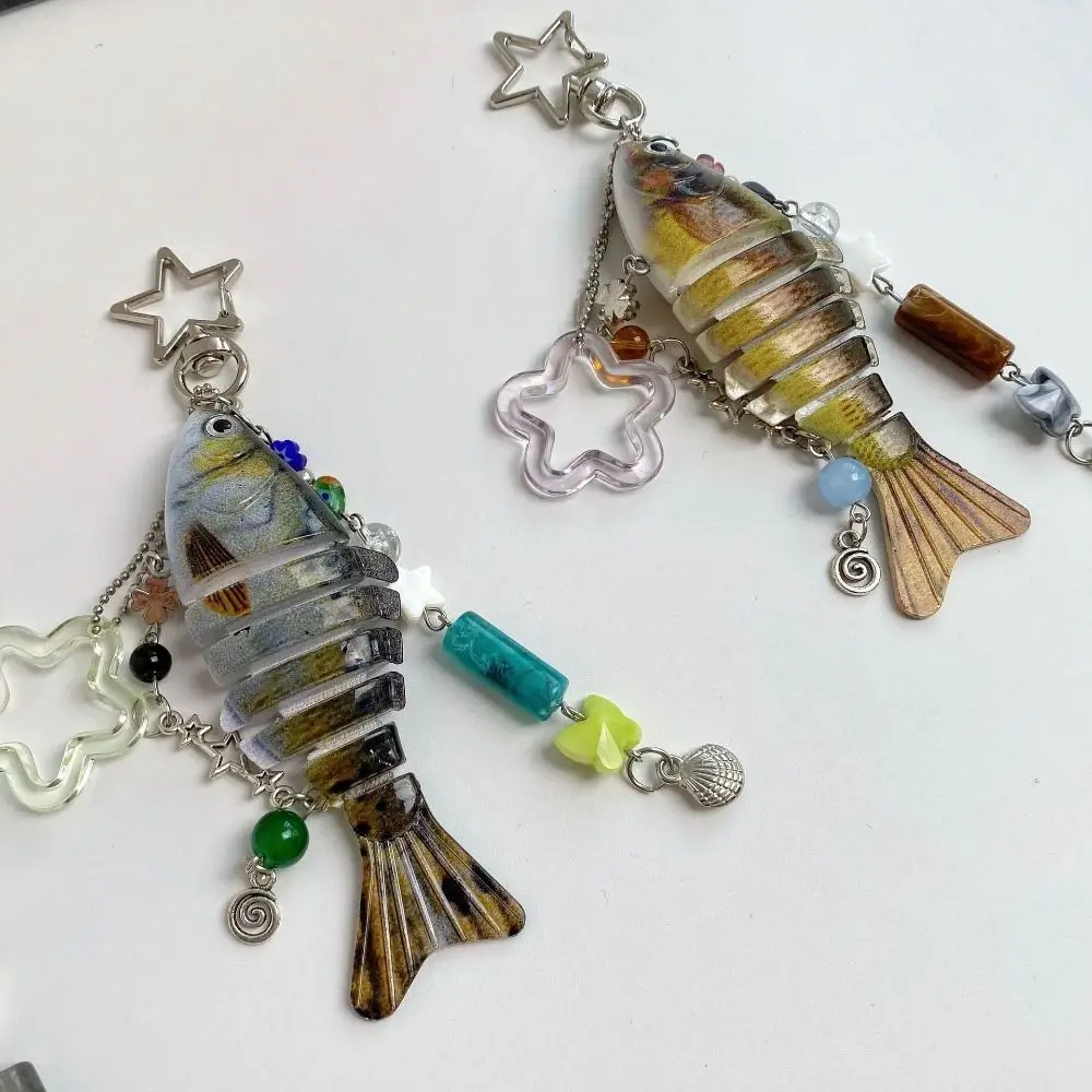 High-precision Handmade Fish Keychains Phone Lanyard Hanging Decor Artificial Fish Pendant Bionic Design Lifelike