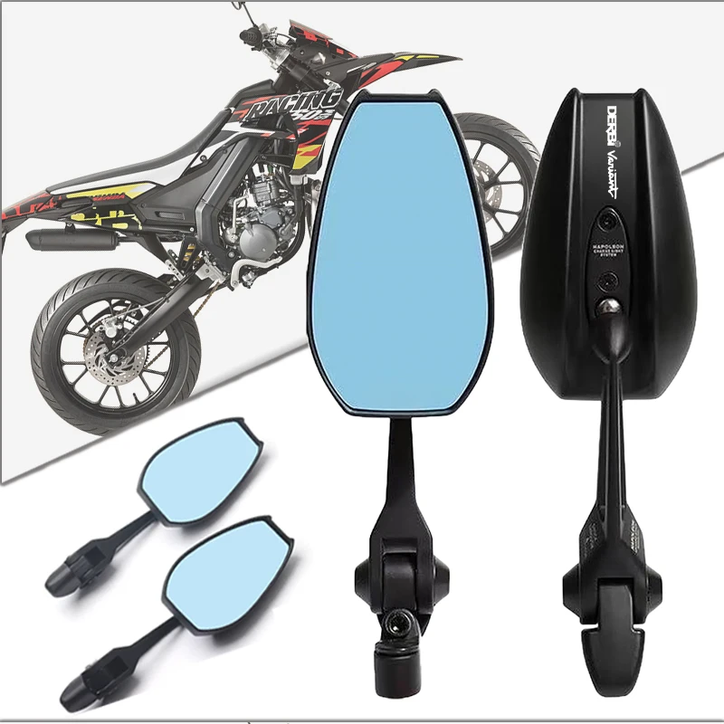 

Adjustabale Motorcycle Side Rearview Mirrors CNC Rear View Mirror For DERBI DERBI VARIANT SPORT R Custom LOGO