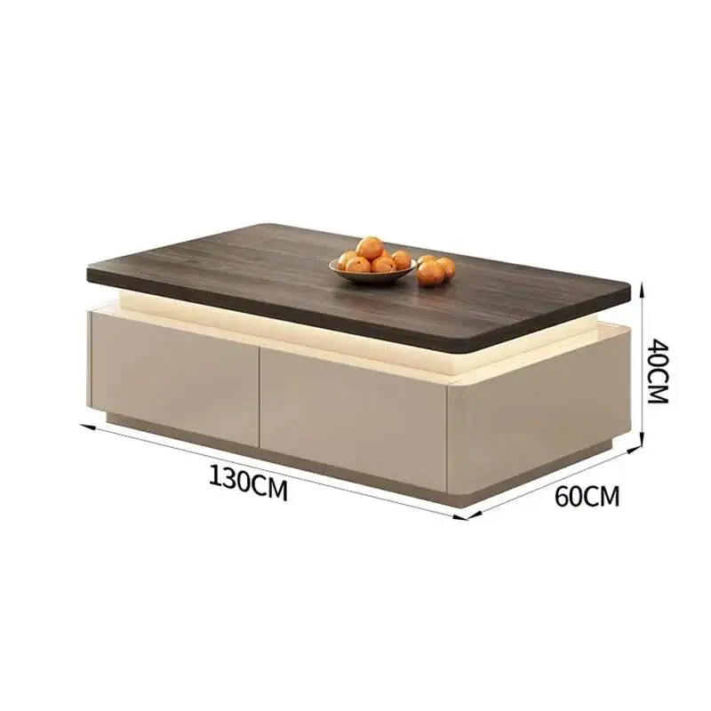 Mesa de centro simples, moderna, nórdica, luxuosa, elegante, chique, para casa, móveis para sala de estar