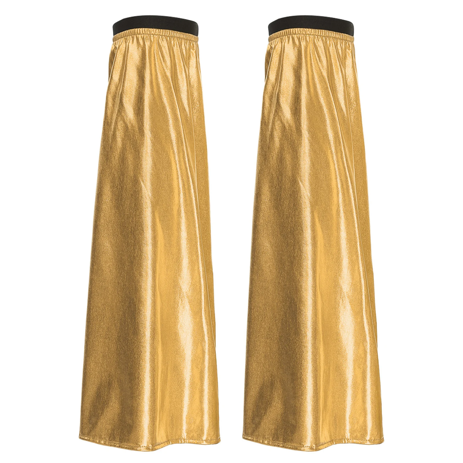 

1 Pair Flared Leg Warmer Metallic Shiny Leg Covers Sleeves Costume Accessory for Adults Halloween Raves Party Cosplay