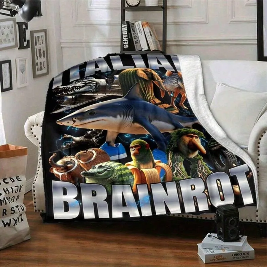 إيطاليا BRAINROT شعبية الإنترنت المشاهير AI الرعب مضحك نمط لينة شفة بطانية العمل لعبة القراءة الركبة الحرس أربعة الموسم ث