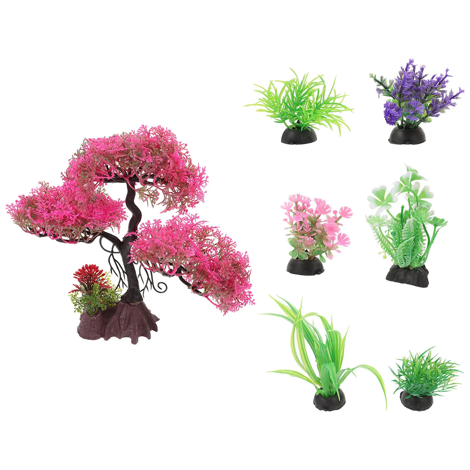 

7pcs Underwater Plants For Plant Fish Tank Small Plants Aquarium Decor Fish Tank Accessories Desktop Aquarium Decor Pet Supplies