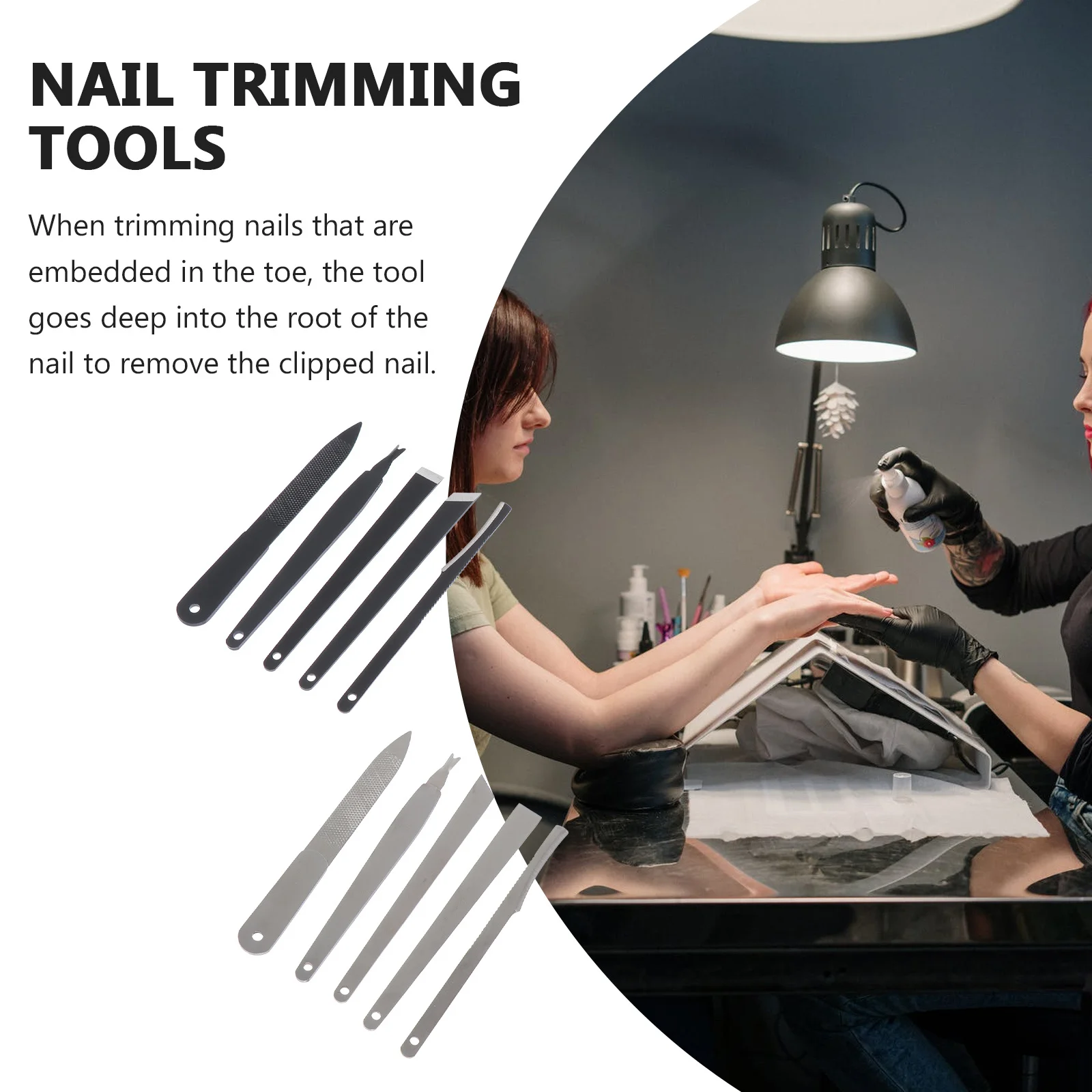 

10Pcs Professional Pedicure Props Durable Foot Scrapers Nail Trimming Tools Portable Callus Remover Foot Care Set