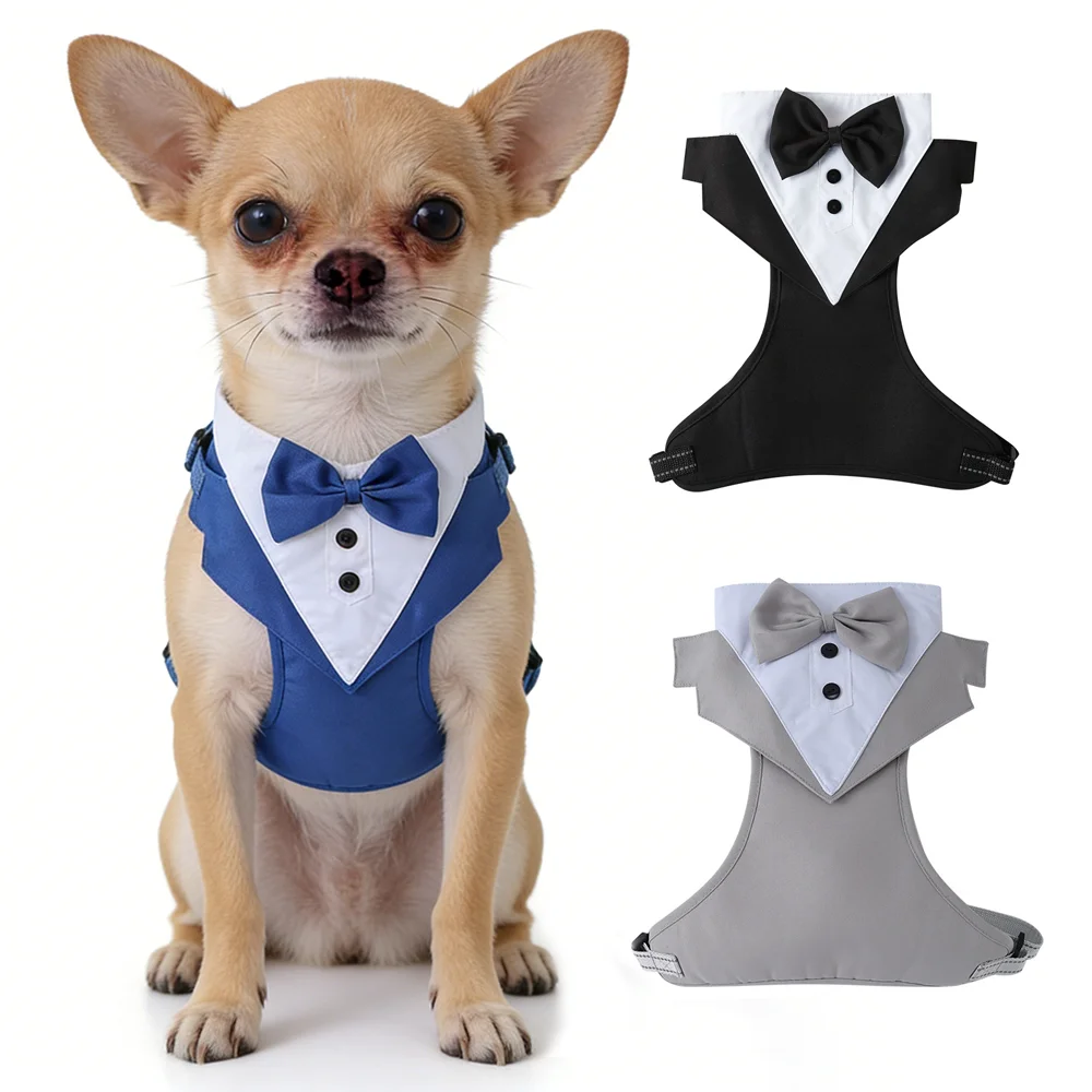 Arnés esmoquin formal perros pequeños y medianos – Bodas, cumpleaños - imagen 4