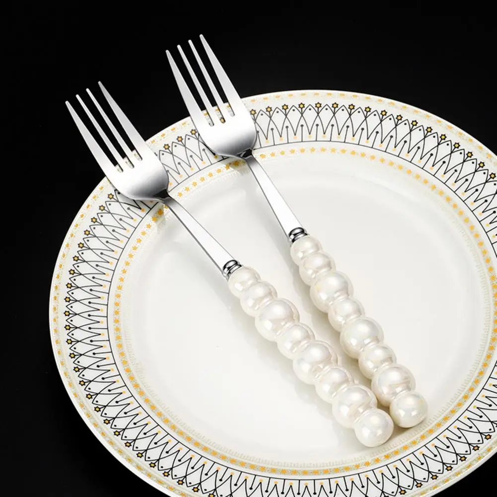 Creative Pearl Ceramic Handle Cake Knife and Spatula Set Steel Stainless Cheese Slicer Pizza Knife Dessert Fork