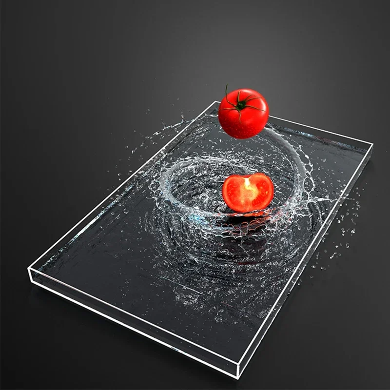 5mm High Transparent Acrylic Water Tank Shallow Sink Photo Studio Kit Tabletop Shooting Props Cosmetics Storage Tray