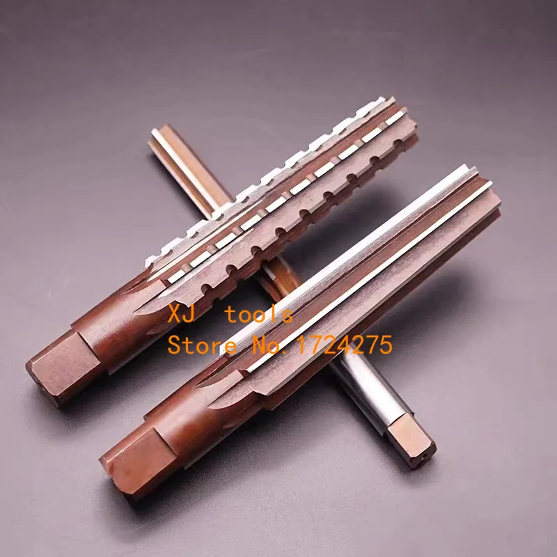 Alloy Tool Stee Hand Reamer,Mohs Reamer MT1/MT2/MT3/MT4 International Standards,Finishing,Roughing,Mechanical Lathe 2 Pcs