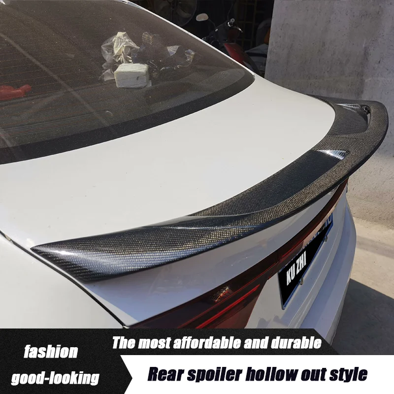 

Suitable For Kia Cerato Forte Sport Gt 2019-2024 Fiberglass Hollow Out Tail Wing Glossy Black Trunk Lid Spoiler ﻿