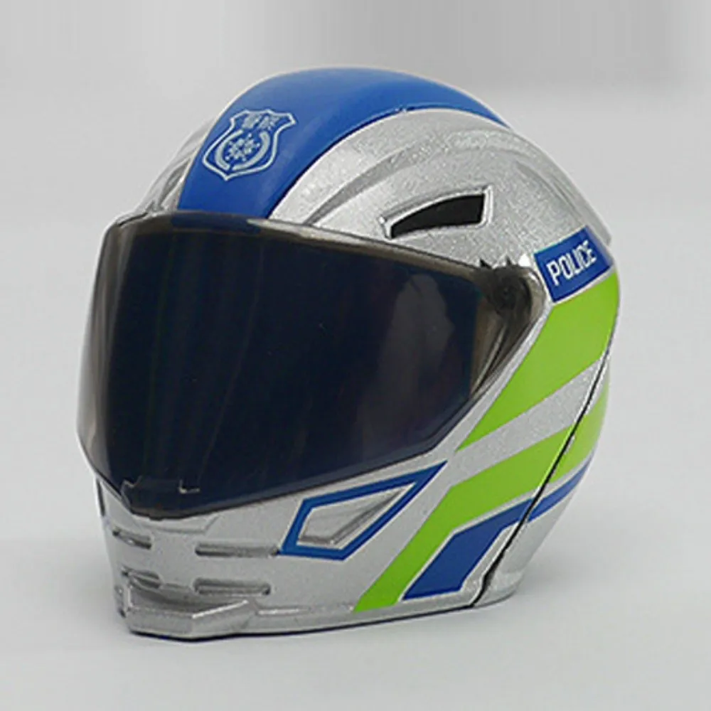 Transforming Helmet Simulated Motorcycle Rider Action Figure Movable Limbs Alloy Motorcycle Helmet Alloy Joint Mobility