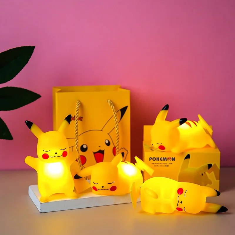 

Pokemon Pikachu Night Light Glowing Children Toy Pokémon Pikachu Cute Bedside Lamp Children's Juvenile Birthday Present