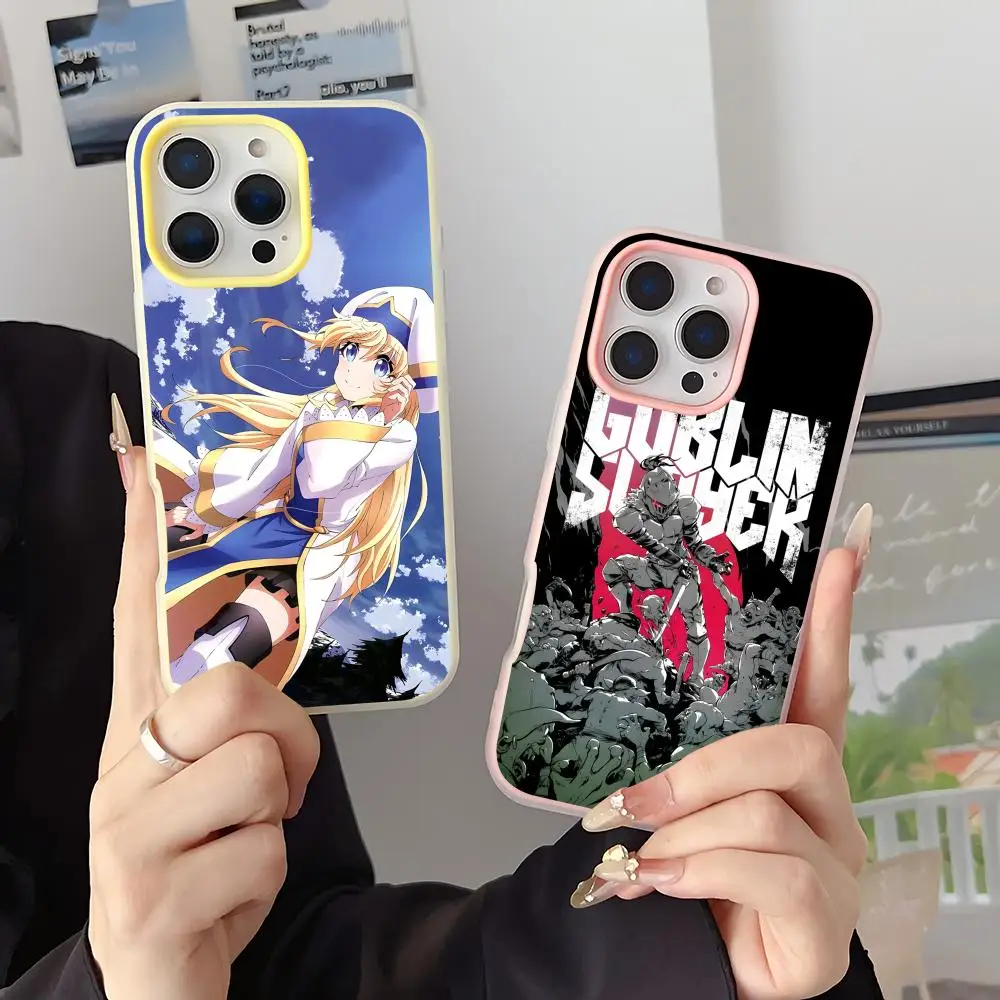 Anime G-Goblin Slayer Phone Case 2-in-1 Detachable for iPhone 17-12 Clear Case Multi-Color Card Holder Soft TPU