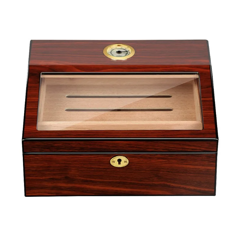 For Cigar Moisturizer Double Cedar Large Capacity Eggplant Box