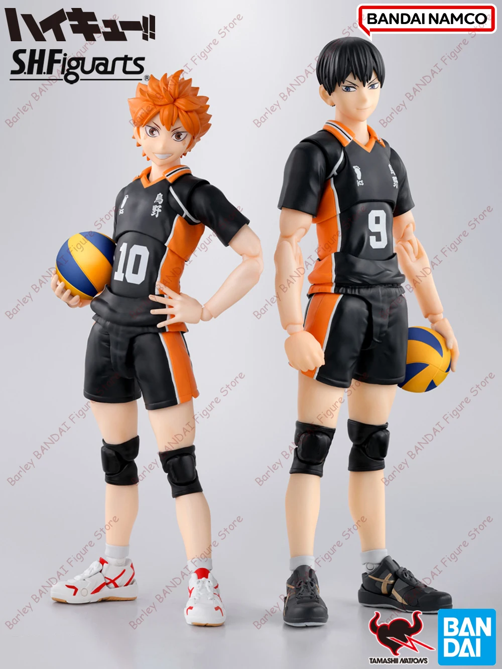 

В наличии BANDAI Haikyuu!! S.H.Figuarts Shoyo Hinata Kageyama Tobio аниме фигурки модель игрушки праздничные подарки для детей