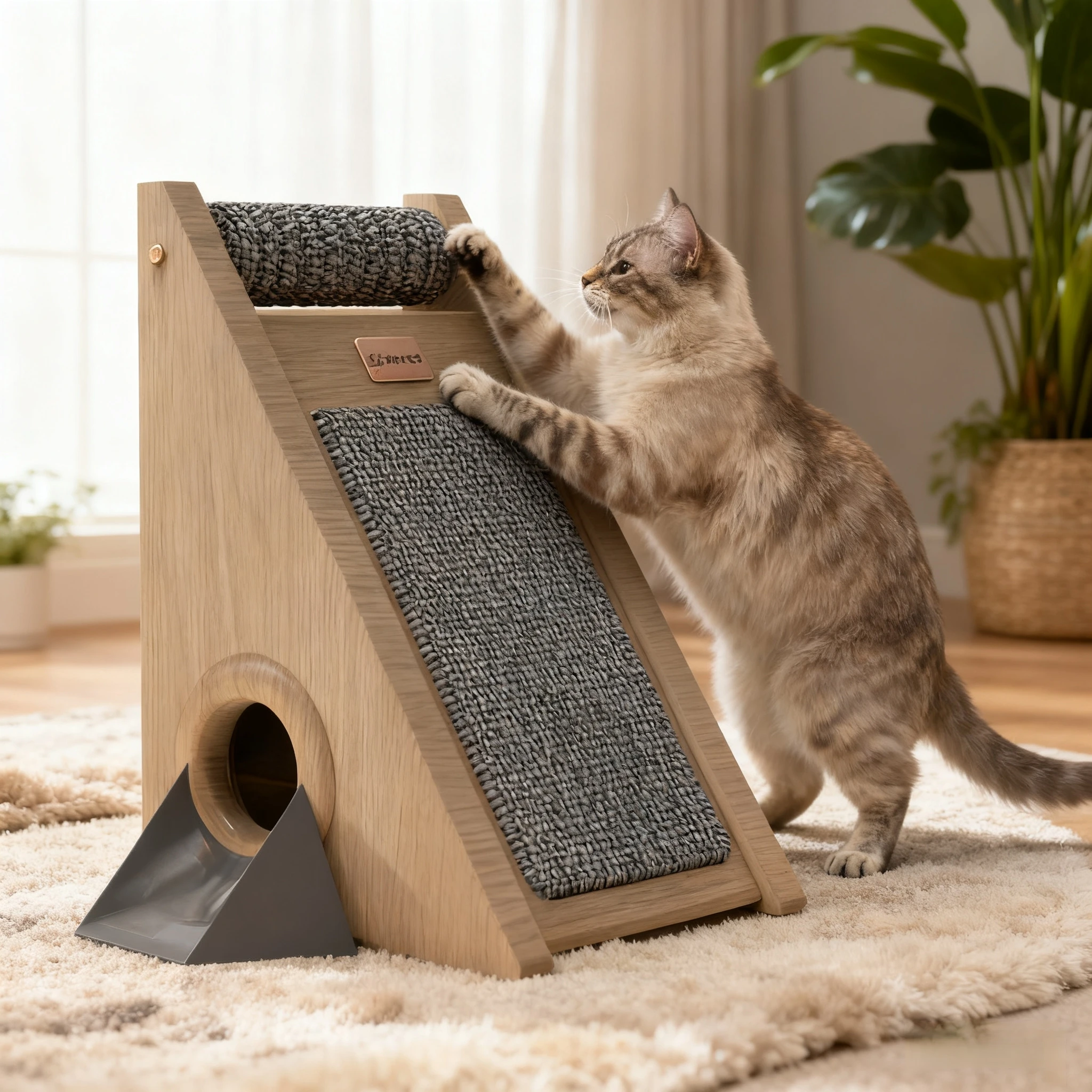 Multi-Functional Cat Scratcher Bed with Durable Sisal Scratching Posts and Cat Scratching Boards