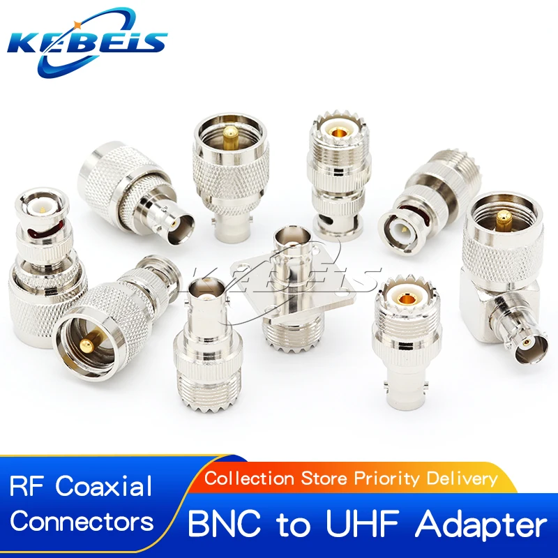 1Pcs BNC to UHF Adapter SO239 PL259 M UHF Male Female To BNC Male Female Connector Q9 BNC To UHF/M RF Coaxial Converter