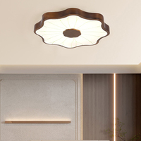 Modern LED Ceiling Lamps Wood Japanese Bedroom Hallway Ceiling Light Living Room Kitchen Flower Shape Decor Lighting Fixtures