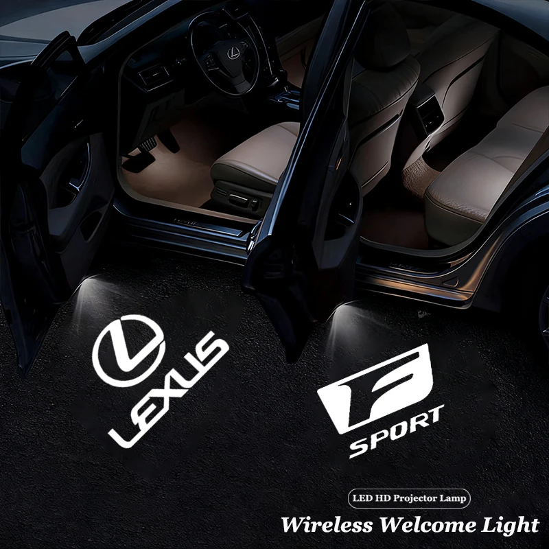 

Car Sticker 2Pcs LED Welcome Lights Car Door Emblem Projector Lamps For Lexus LS LC RZ IS350 CT200h GX460 LX570 RX500h NX300 LM