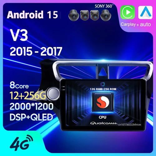 Android 15 Radio del coche para Brilliance V3 2015 2016 2017 Carplay Auto GPS Multimedia 2Din WIFI + 4G unidad principal reproductor DSP vídeo estéreo