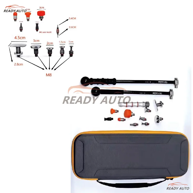 

Auto dent repair hammer kit titanium alloy hammer package body maintenance hammer leveling carbon fiber hammer traceless tools