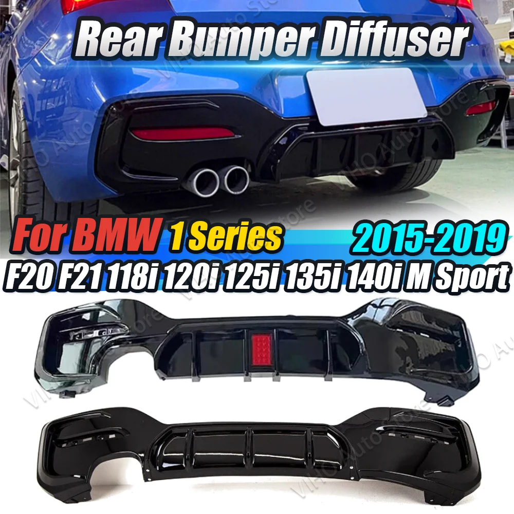 Car With Light Splitters MP Style Rear Bumper Diffuser Lip For BMW F20 F21 M-Tech 118i 120i 125i M135i M140i M Sport 2015-2019