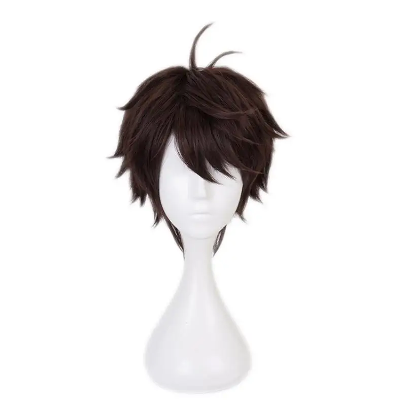 Anime Haikyu!! Oikawa Tooru Cosplay Wig Brownish Chestnut Short Hair Heat Resistant Synthetic Halloween Party Accessories Props