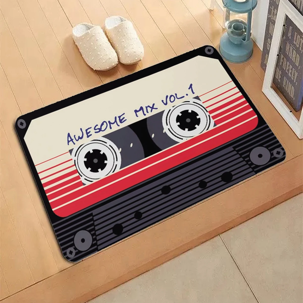 Welcome Mat Retro Cassette Tape Living Room Non-slip Doormat For Hallway Floor Rugs Bath Absorbent Bedroom Mats Carpet