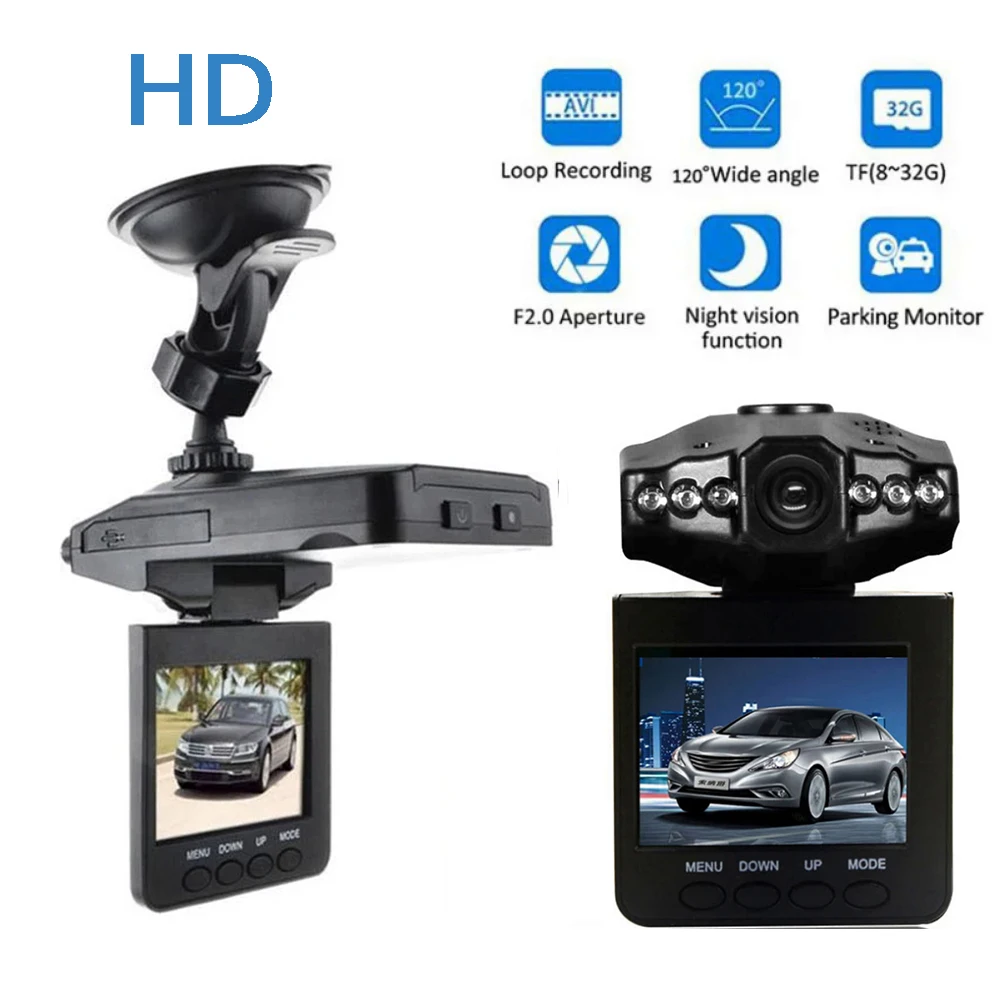 Professional Universal 2.5 Inch Full HD 1080P Car DVR Vehicle Camera  Infra Night Vision Video Recorder Rotation Loop Dash Cam