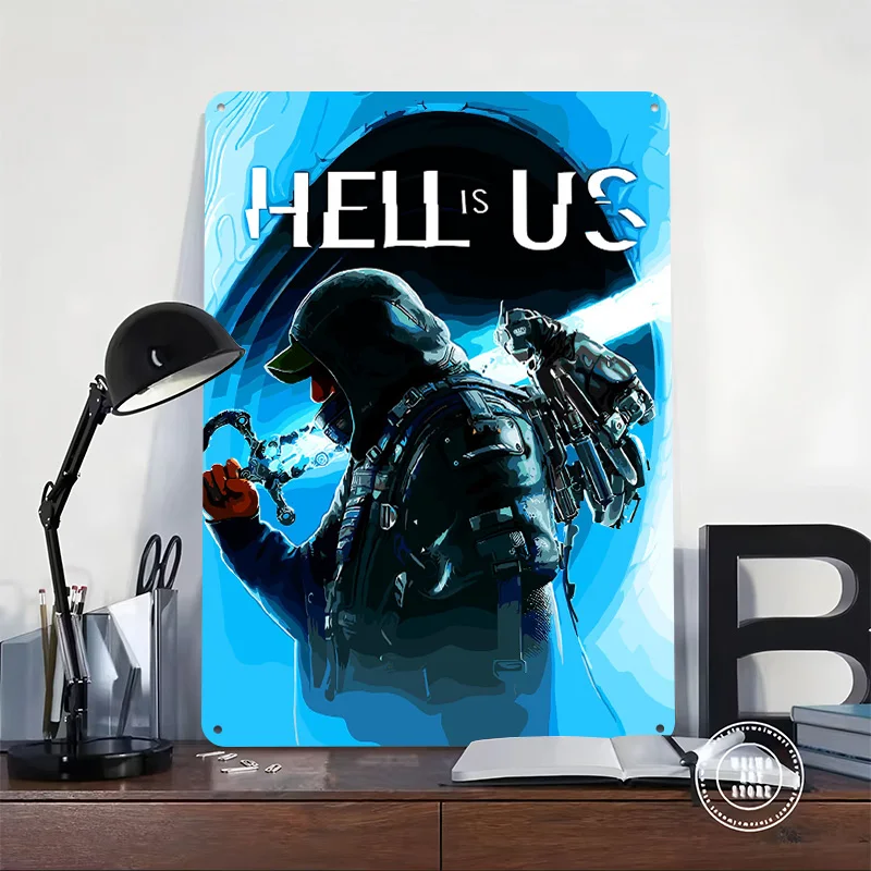 Hell Is Us Game Art Printed Poster Customized Retro Wall Art Vintage Metal Tin Signs for Decoration Home Decorations House Decor