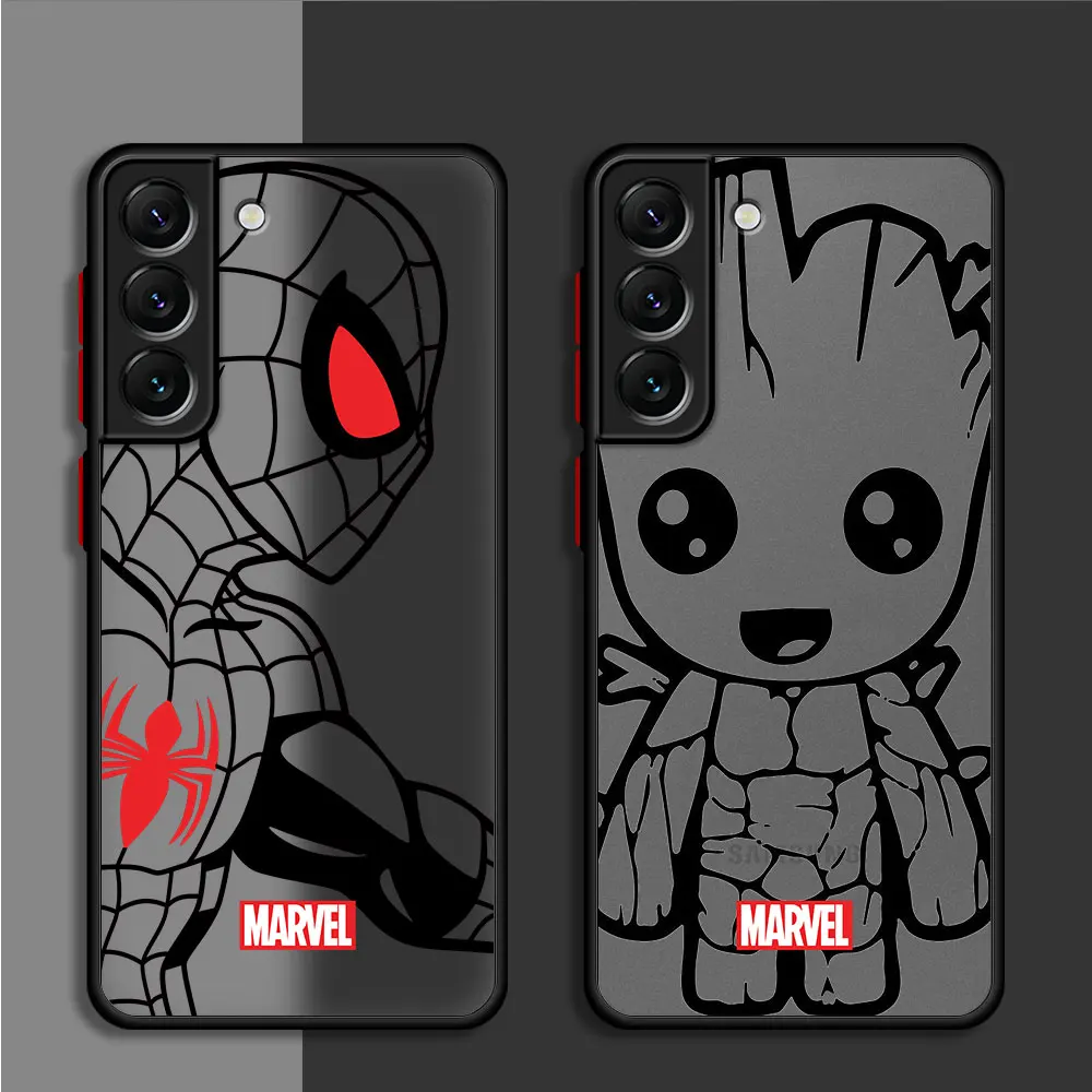 Cover Marvel superhero cartoon Case for Samsung Galaxy S21 S20 FE S24 Ultra S9 S23 Ultra S22 Plus S10 Lite Bumper Funda Luxury