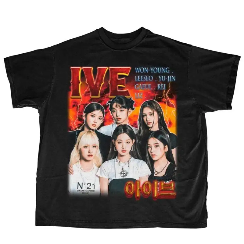 Ive Retro T Shirt Kpop Merch Gift For Fan