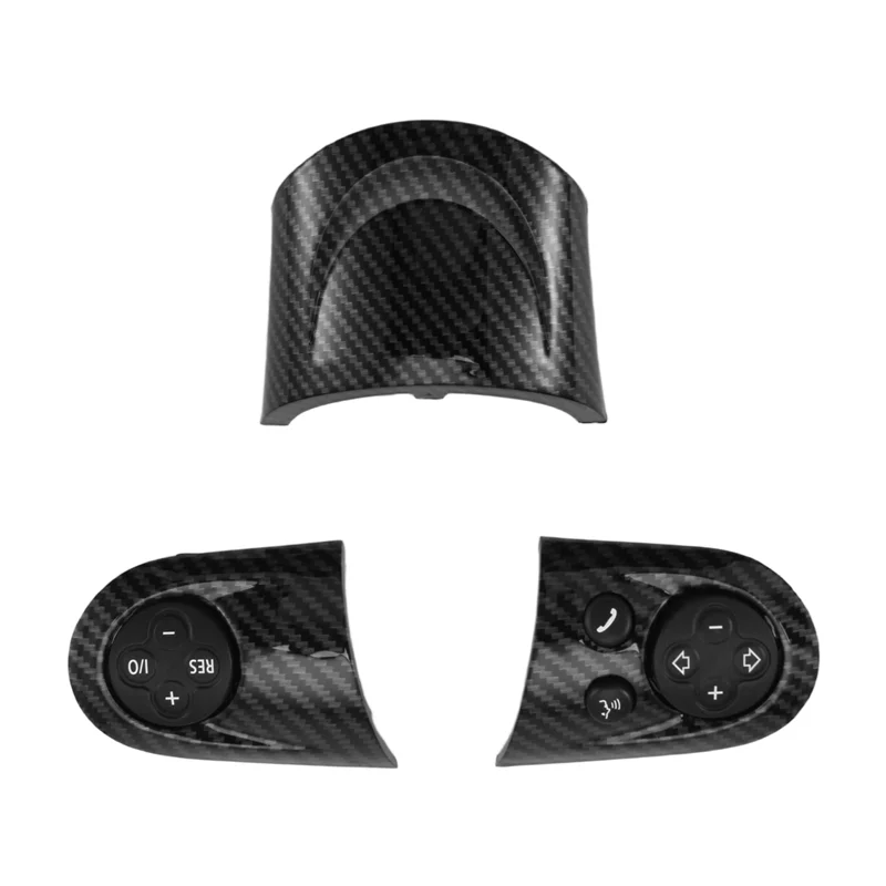 

【Top Sale !!】Carbon Fiber Style Trim Cap Multifunction Steering Wheel Switch Button For MINI Cooper R55 R56 R57 R58 R59 R60 R61