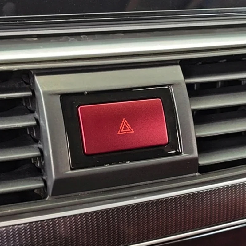 Car Hazards Light Button Decorative Stickers Metal Trim Cover For Honda 10th Gen Accord Inspire Interior Accessories