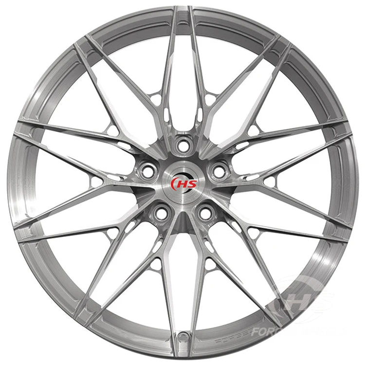 Custom 1-Piece Multi-spokes Brushed Forged Passenger Car Wheels Rims 5x120 5x114.3 5x112 Rim 18 19 20 21Inch for  C8