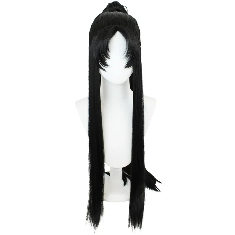 Grandmaster of Demonic Cultivation Jinling Cosplay Wig Black Long Ponytail Hairstyle Comic Con Party Wigs Props Anime Cassette