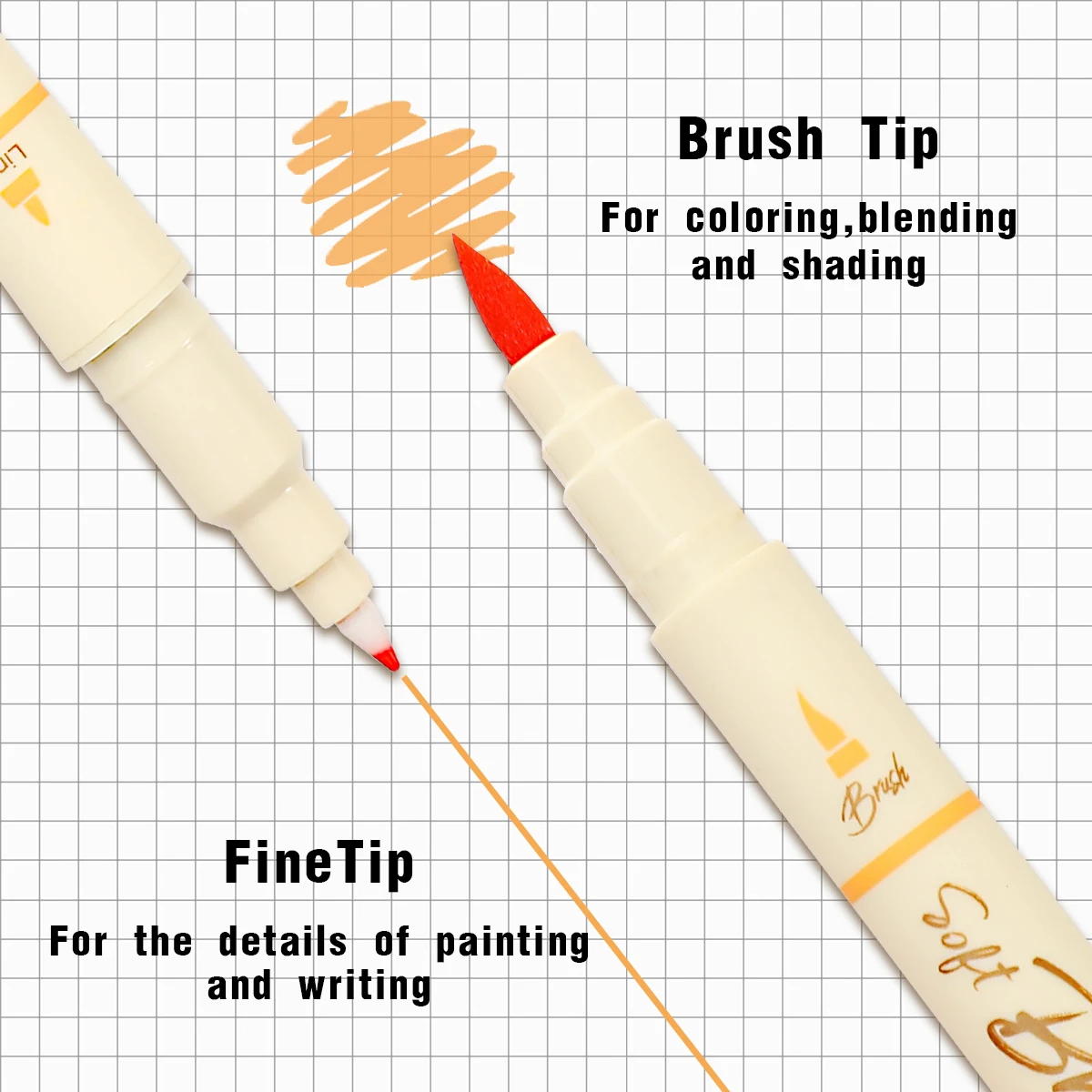 

3 шт. каждый, 18 цветов, традиционная ручка для каллиграфии с мягким наконечником в китайском стиле, двусторонняя ручка для студенческой красочной живописи, художественная