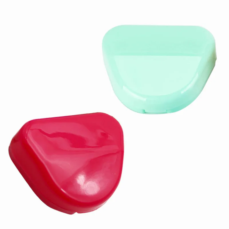 歯科三角形形状矯正リテーナーボックス義歯保存容器プラスチック口腔衛生用品トレイ歯科ケース