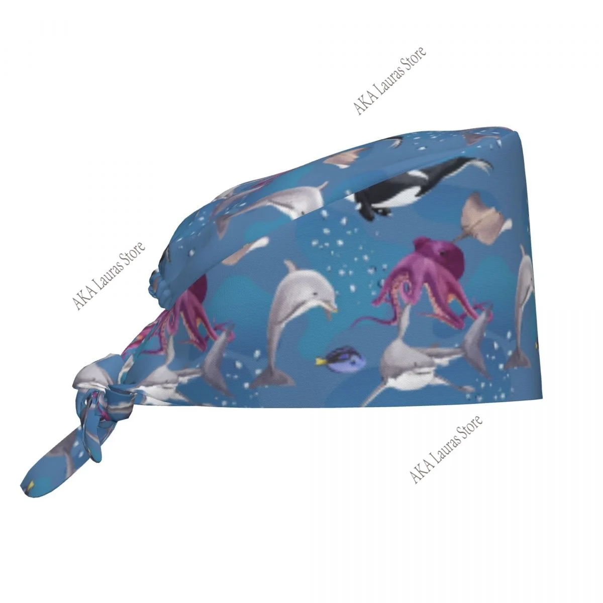 

Dolphin Hats Scrub Hat Funny Salon Working Cap Laboratory Pet Shop Nursing Scrub Cap Anaesthesia Scrub Cap