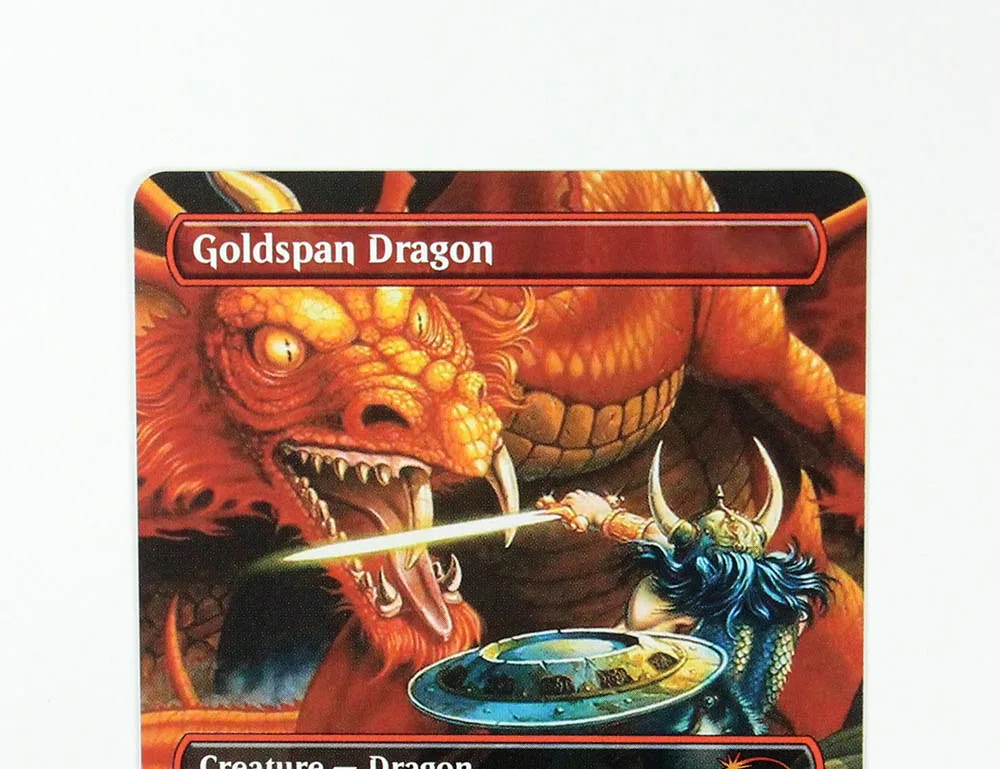 

Goldspan Dragon Foil/Holo TCG Magical Proxy Black Top Quality Proxy Playing Cards Gathering Board Game Trading Cards