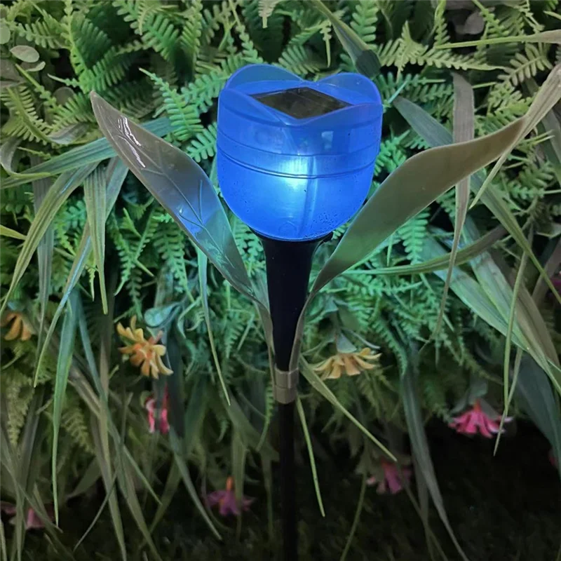 【Flash Sale】10 STKS Outdoor Led Solar Light Tulp Bloem Lamp Waterdicht Tuin Staak Gazon Verlichting Decor Voor Yard Outdoor Party December