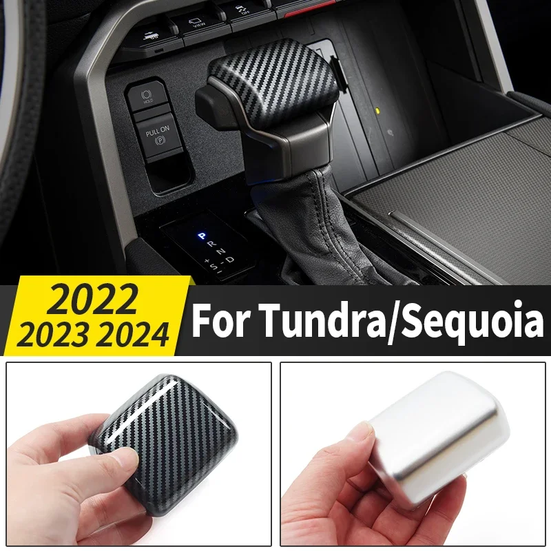 

For 2022 2023 2024 Toyota Tundra Sequoia Upgrade Carbon Fiber Design Interior Accessories Gears Protection Sticker Modification