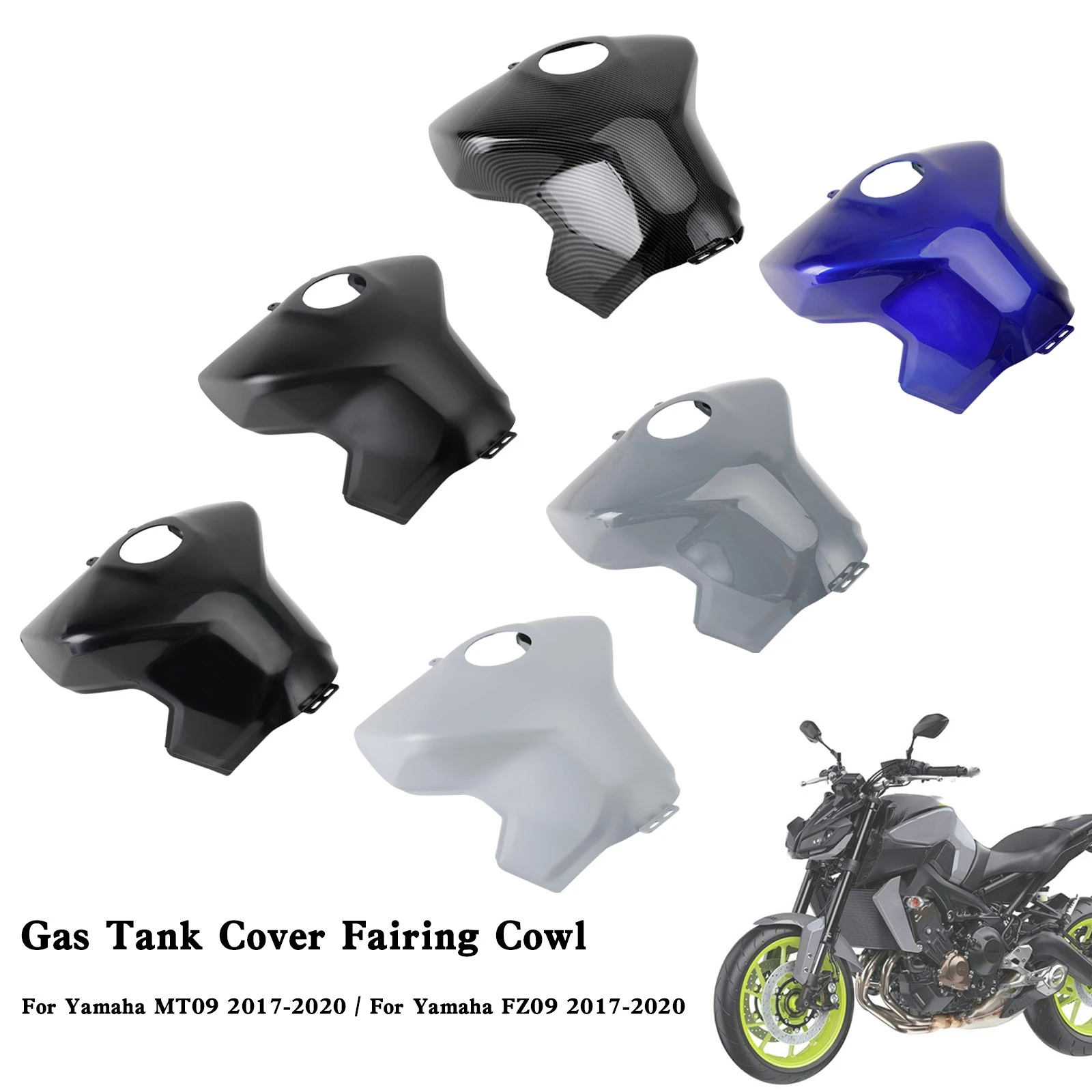 Topteng Gas Tank Cover Trim Fairing Cowl For Yamaha MT-09 MT09 FZ09 2017-2020 Motorcycle Accessories