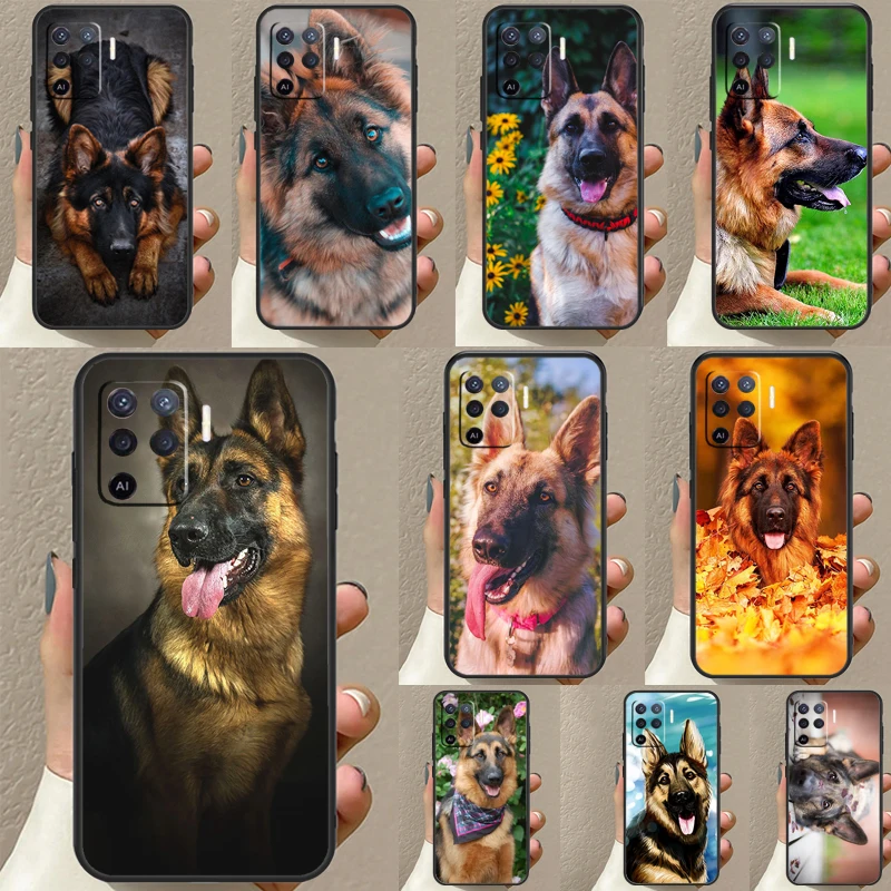 German Shepherd Dog Case For OPPO A15 A16 A1K A54 A74 A94 A52 A72 A83 A91 A93 A53S A5 A9 A31 A53 2020 Cover