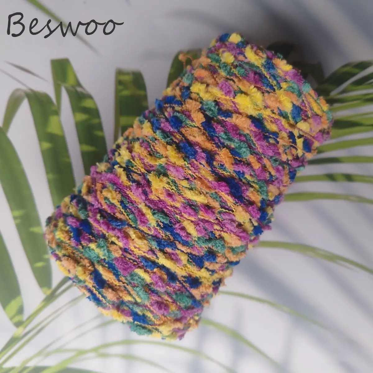 500g Variegated Bobble Yarn Fancy Knitting Crochet Yarn Textured Carry Along Yarn for Sweater Scarf Bag DIY Crafts
