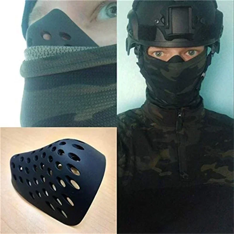 3D Balaclava Mask Inner Support Holder Frame Silicone Face Comfortable Lower Half Face Protective Mask for Airsoft Paintball Gun