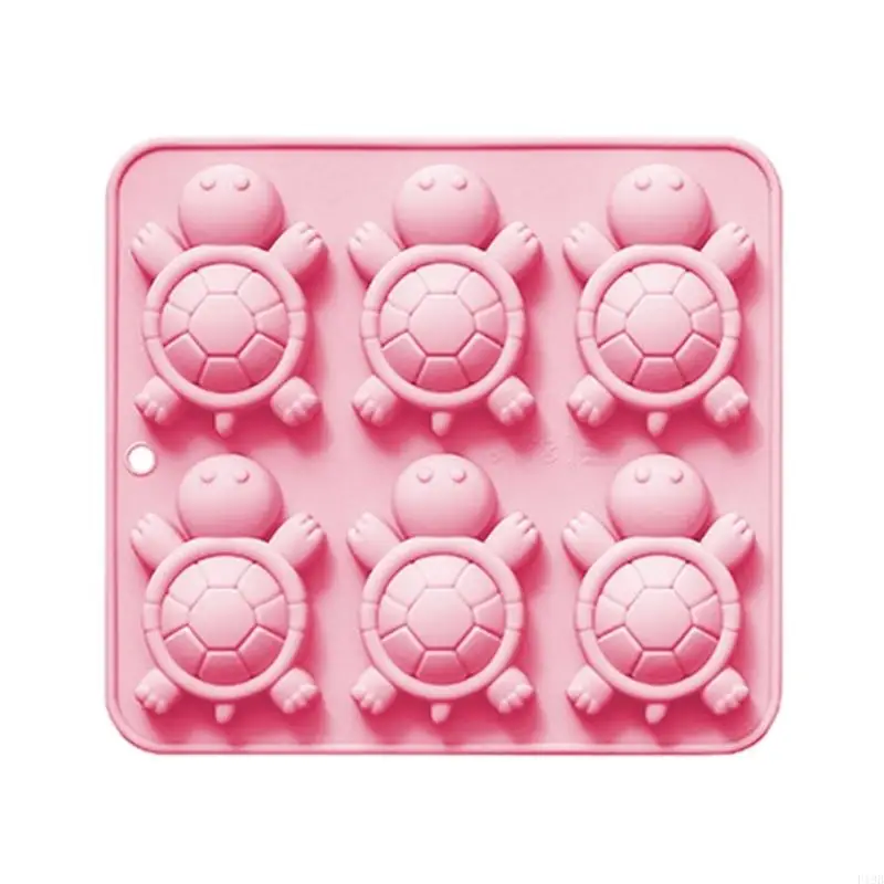 F19B 6 Cavity Large Turtles Mousse Cake Mold Silicone Chocolate Dessert Baking Mould Family Gathering Bakewares