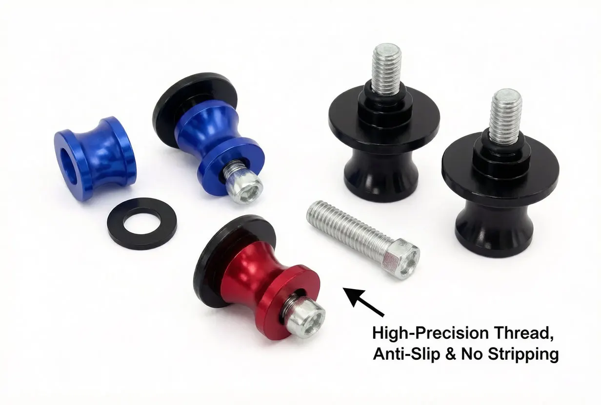 Motorcycle Swingarm Spools M10 Rear Stand Lift Screw For Kawasaki Honda Yamaha Suzuki BMW S1000RR Ducati Monster - CNC Aluminum,