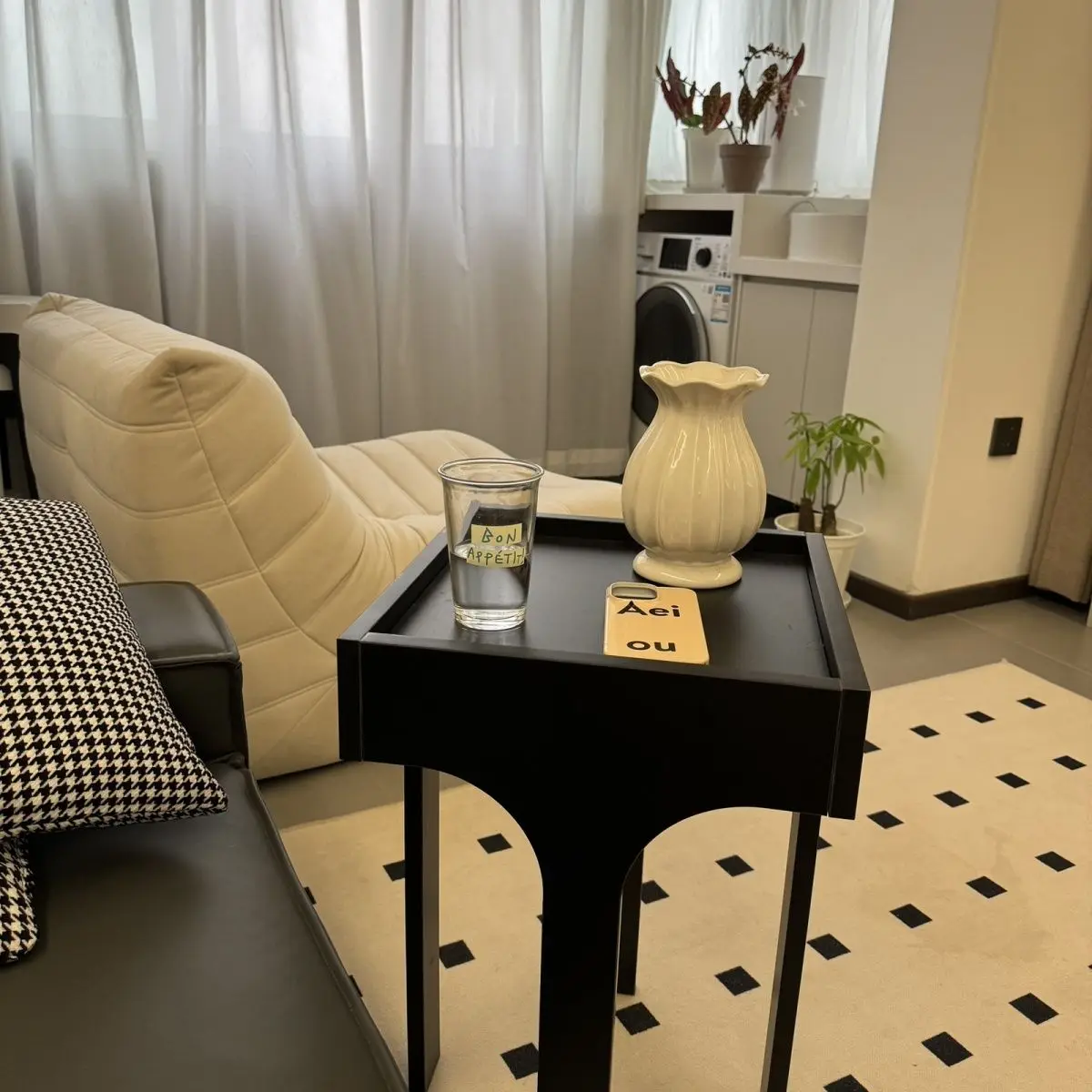 #Vintage Side Table Bauhaus Retro Corner Table Modern Coffee Table Bedside