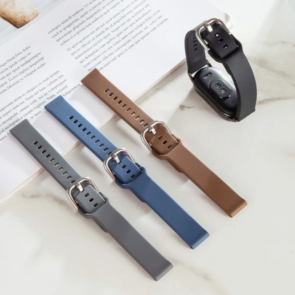 소프트 교체 실리콘 스트랩 시계 스마트 손목 밴드, 미 밴드 8 용 액세서리