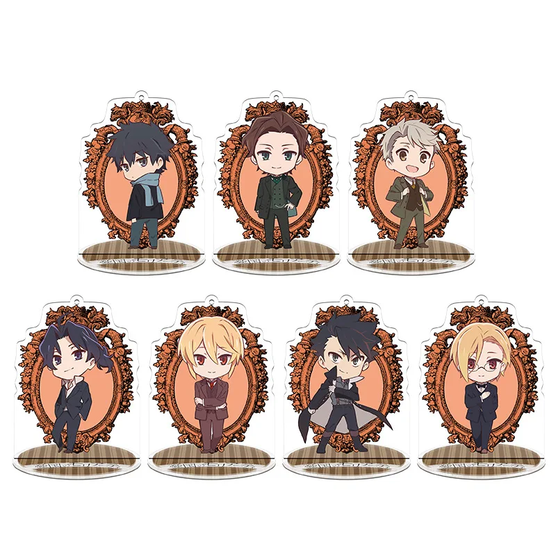 10cm Cartoon Anime MORIARTY THE PATRIOT Stand Acrylic Figure Standing Cosplay Desktop Display Model Plate Home Decoration