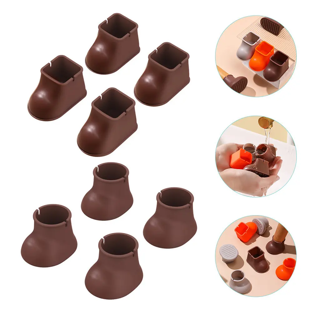 8Pcs Premium Silicone Chair Leg Protectors Furniture Floor Protectors for Tables Desks Sofas Beds Anti-Slide Shake Tilt Wear